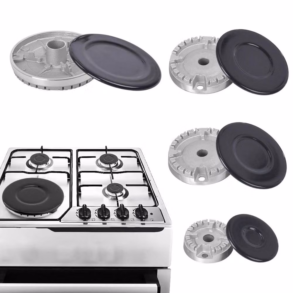 Havendro 4-Burner Gas Hob Crown Kit and Cap Set in Black – 2