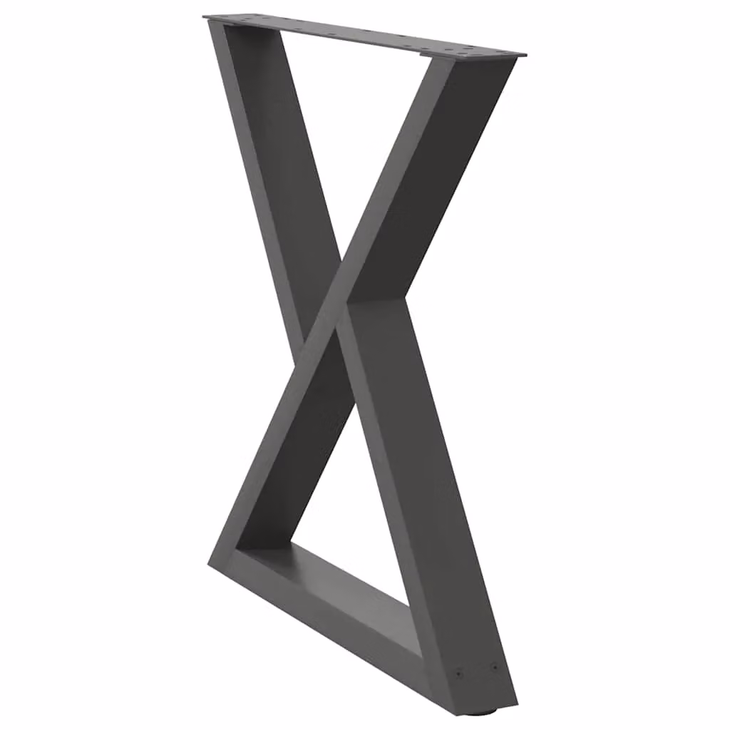 Berkfield Home Steel Dining Table Legs, 2 Pieces, Anthracite, H: 70-72 cm – 4
