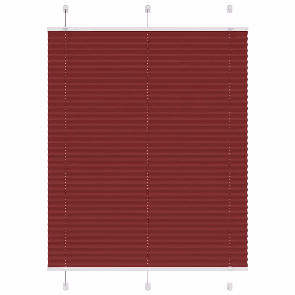 Berkfield Home Single Pleat Corded Blind in Bordeaux Red, W: 110 cm, H: 150 cm – 2