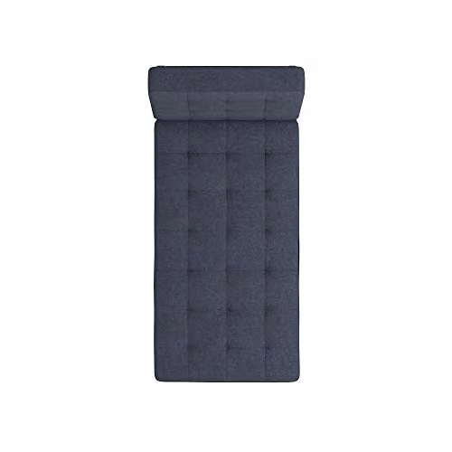 DHP Furniture Adalynn Chaise Lounger in Blue Linen, W: 73 cm, D: 163 cm, H: 80 cm – 8