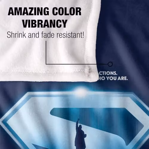 Warner Bros. Superman 2025 Your Choices Shield Super Soft Fleece Throw Blanket, Multicolour, W: 91 cm, D: 147 cm – 3
