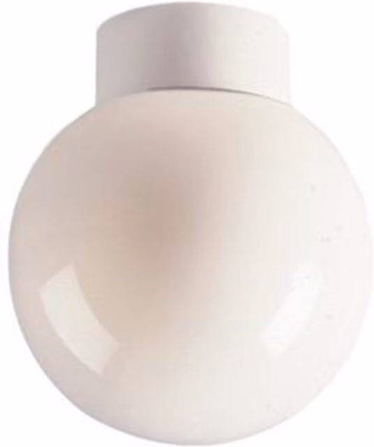 Firstlight Opal Glass Sphere Flush Globe Ceiling Light, White, E27, 100W