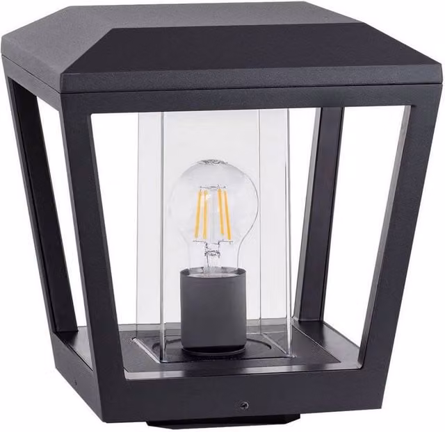 Netlighting Opu Outdoor Pedestal Light in Dark Anthracite Grey with E27 Socket and IP54 Rating