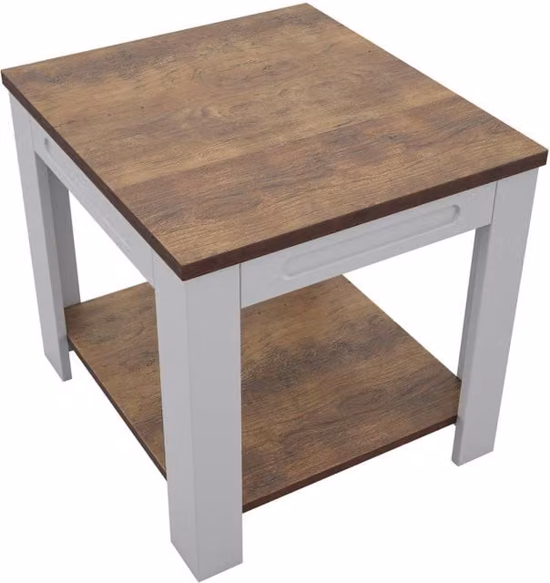 AVF Whitesands Modern Square Side Table in Grey, W: 50 cm, D: 45 cm
