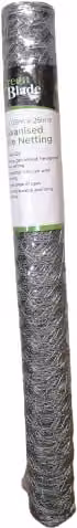 Samuel Alexander Galvanised Steel Chicken Garden Wire Netting in Silver, W/H: 60 cm x 5 m, Thickness: 25 mm