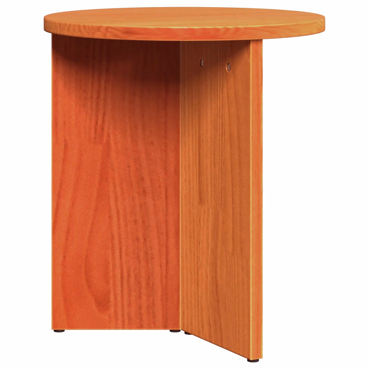 Berkfield Home 2-Piece Round Nested Coffee Table Set in Waxed Brown Solid Pine Wood – 4