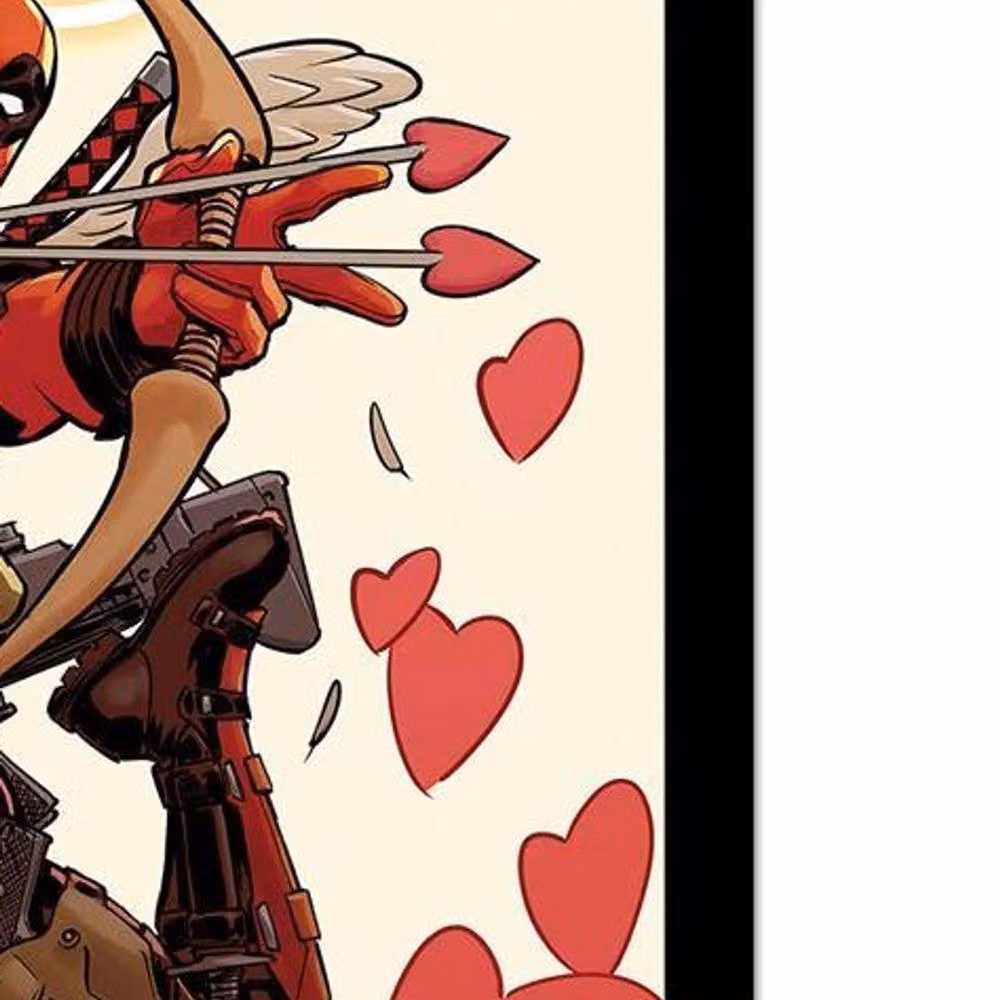 Deadpool Valentine's Day Multicolour Framed Paper Poster in White – 2