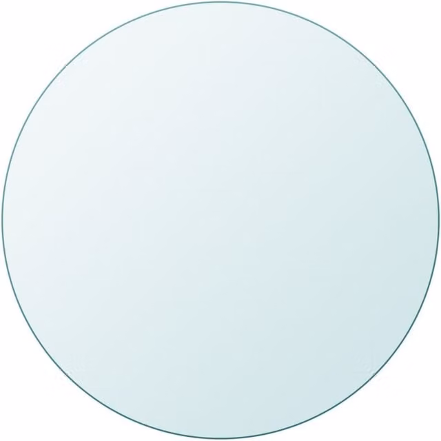 Berkfield Home Round Tempered Glass Table Top, Diameter: 50 cm, Clear