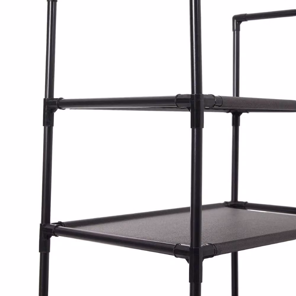 EONLION 10 Tier Vertical Slim Narrow Shoe Rack in Black, H 173 x W 50 x D 50 cm – 4