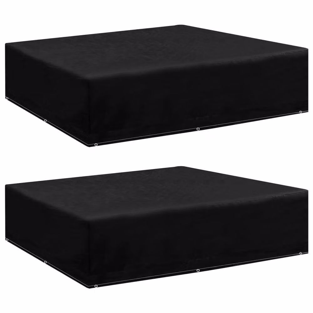 Berkfield Home Durable Garden Furniture Covers, 2 Pack, Black, W/D/H: 200 x 200 x 70 cm – 2
