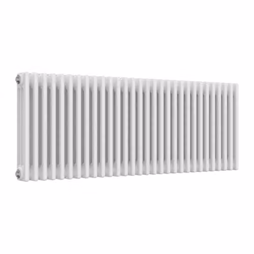 Reina Colona 3 Column Steel Wall Hung Radiator, White, H: 137 cm, W: 50 cm, D: 50 cm