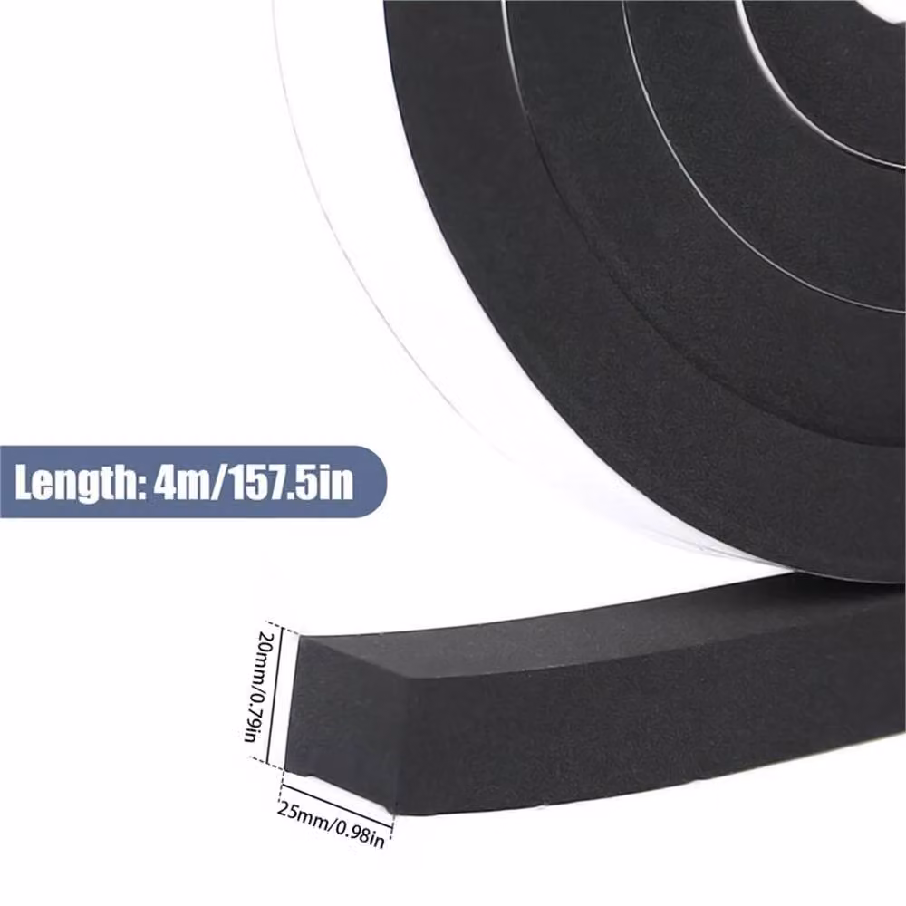 Kelvenix Self-Adhesive Black Foam Rubber Weather Strip Seal Roll, W/D/H: 520 x 25 x 20 mm – 2