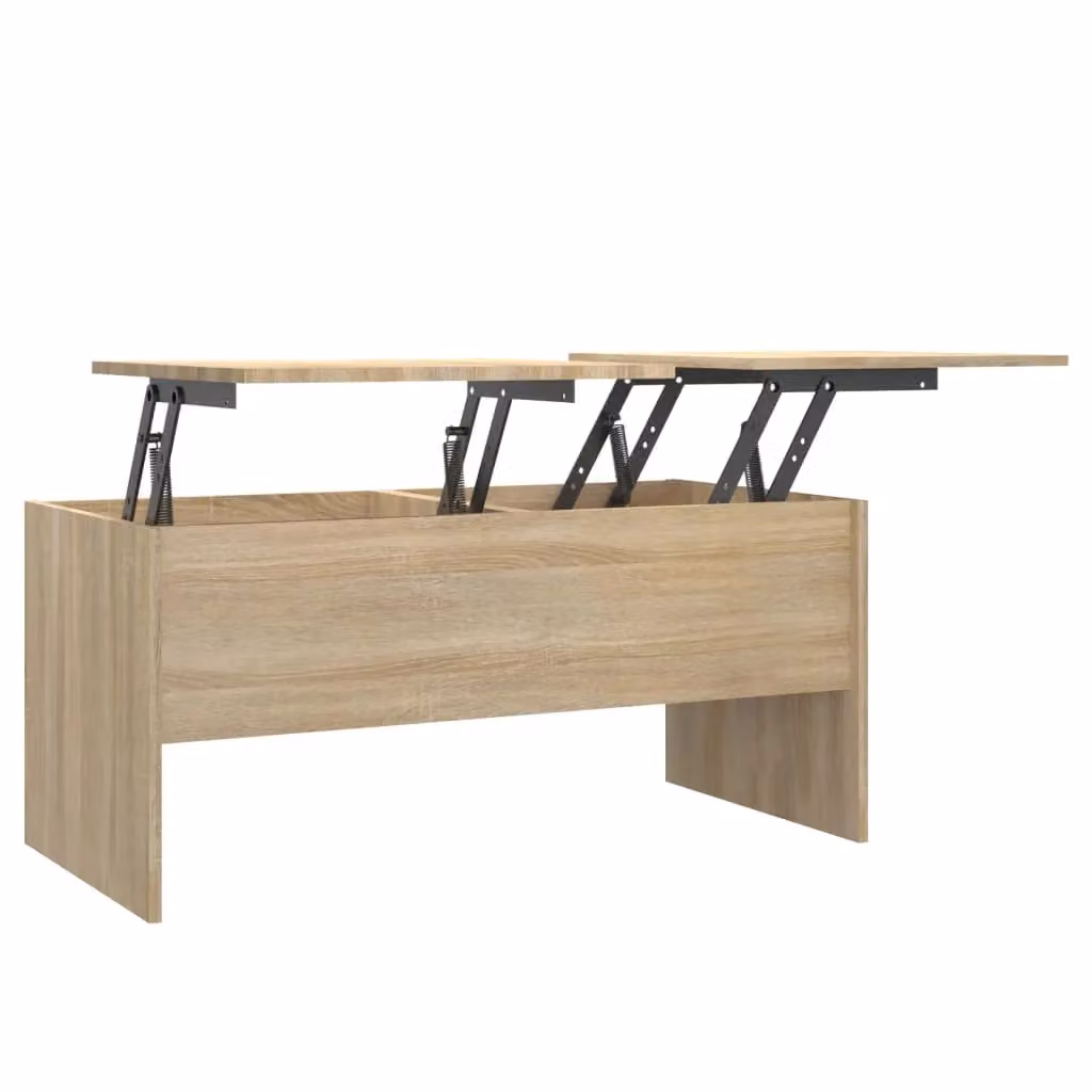 Berkfield Home Sonoma Oak Coffee Table in Brown with Lift Mechanism, W: 102 cm, D: 50.5 cm, H: 46.5 cm – 2