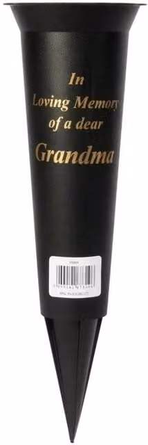 KDMD Black and Gold Condolence Grave Vase, 5 Pack, Height: 23 cm
