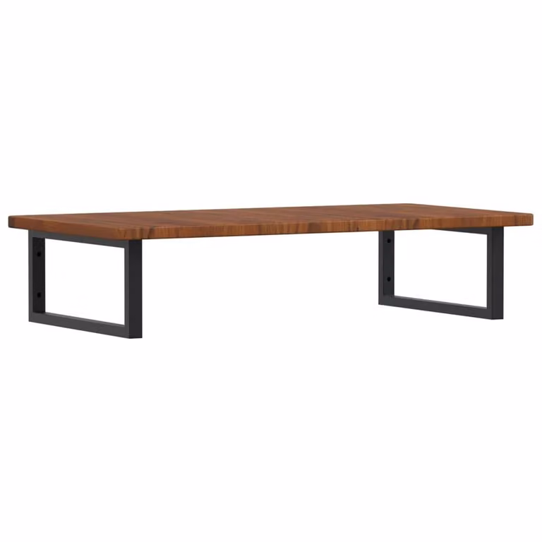 Berkfield Home Elegant Wall Mounted Basin Shelf in Brown Oak and Black Steel