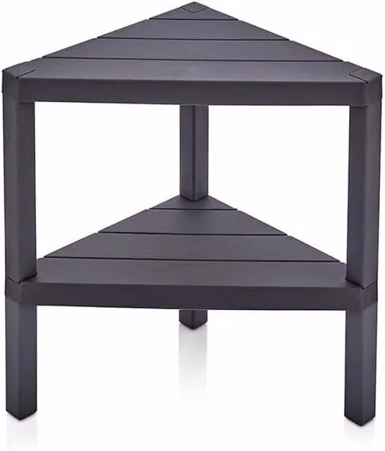 FORGEVIO Black Corner Shelf Storage Display Rack for Kitchen, Bedroom or Home Office – 1