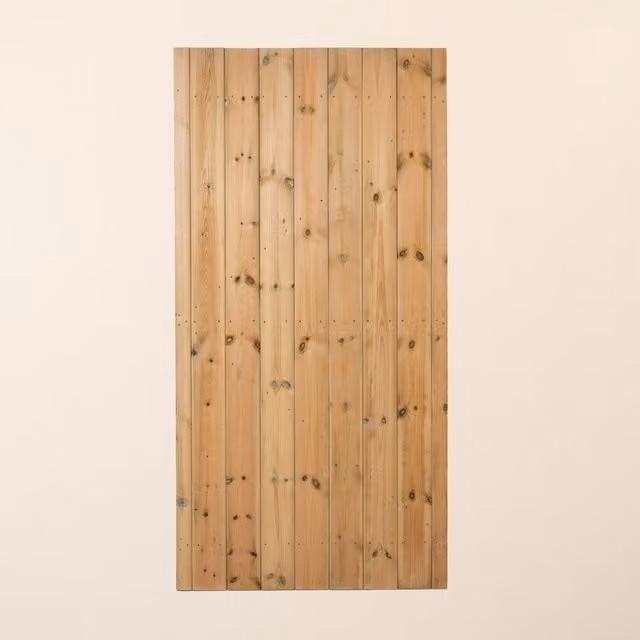 Ruby UK Tongue and Groove Garden Gate, Brown, H 180 cm x W 90 cm