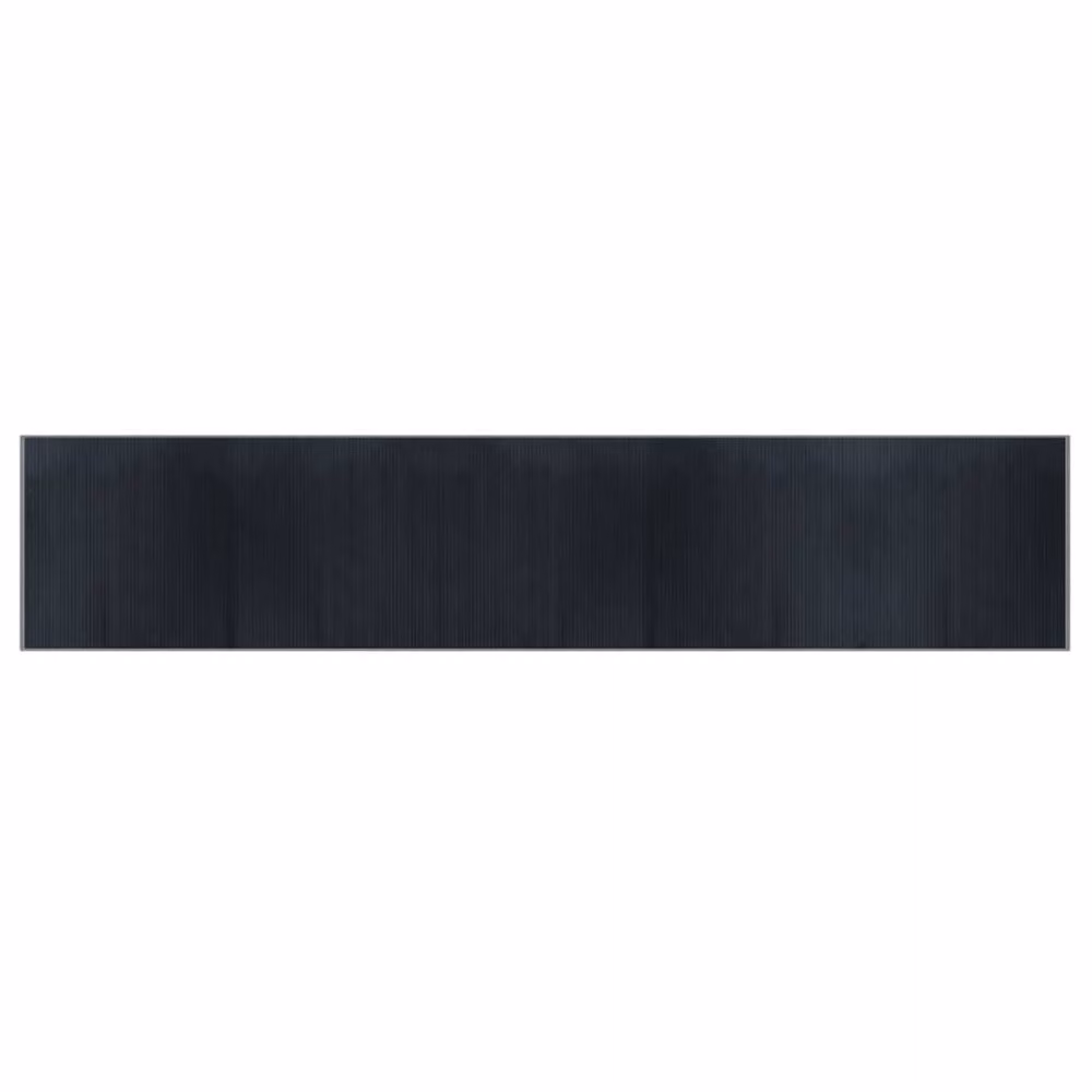Berkfield Home Rectangular Bamboo Rug in Dark Grey, W: 100 cm, L: 1000 cm – 3