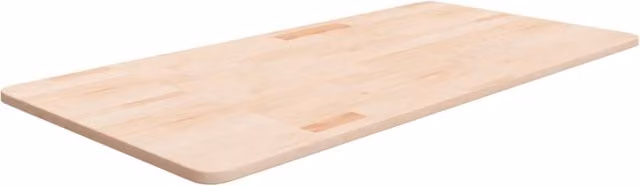 Berkfield Home Brown Untreated Solid Wood Bathroom Countertop W: 100 cm, D: 50 cm, H: 1.5 cm
