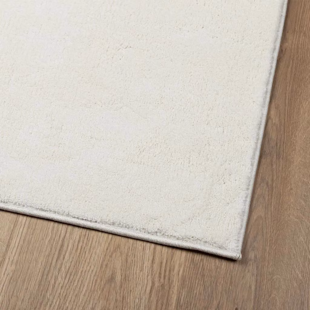 Berkfield Home OVIEDO Short Pile Rug in Beige and White, 200 x 200 cm – 2