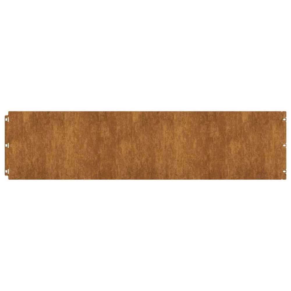 Berkfield Home Flexible Corten Steel Lawn Edgings, Brown, 10 Pieces, H x W: 103 x 25 cm – 3