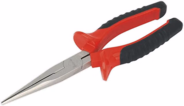 Loops Long Nose Pliers in Red, 21.5 cm, Stainless Steel and Chrome Vanadium