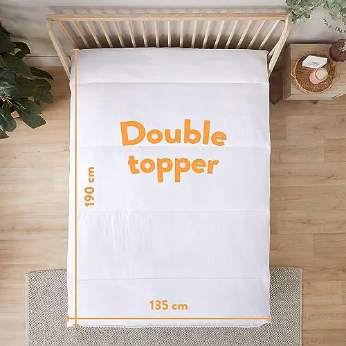 Slumberdown Climate Control Mattress Topper, White, W/D/H: 135 x 140 x 200 cm – 3