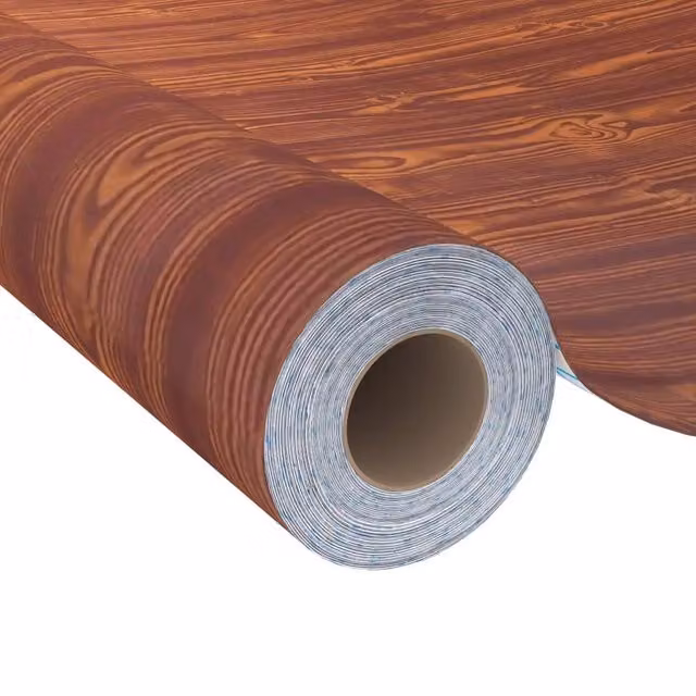 Berkfield Home Self-adhesive Acacia Furniture Film, Brown, W: 500 cm, H: 90 cm