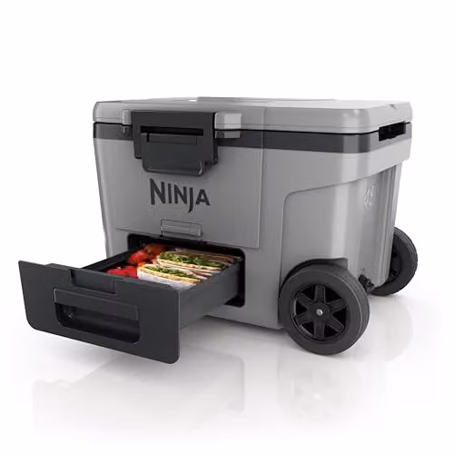 Ninja FrostVault Heavy-Duty Insulated Wheeled Cooler Box, Grey