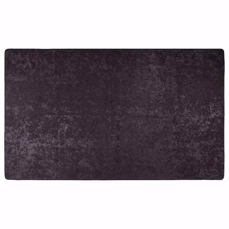 Berkfield Home Washable Anti Slip Round Rug in Anthracite and Black, Diameter: 120 cm