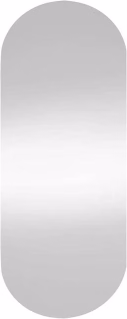 Berkfield Home Oval Glass Wall Mirror in Silver, W: 35 cm, H: 80 cm