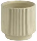 KDMD Hortus Tokyo Ceramic Pot in Matt Cream, 3 Pack, W/D/H: 13 x 12 cm
