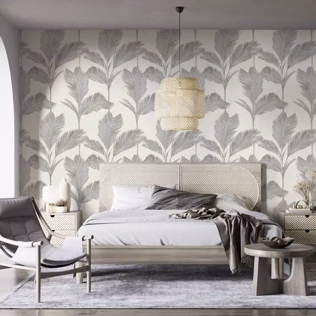Belgravia Dcor Alessia Leaf White Floral Organic Scandinavian Decor