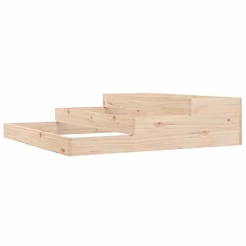 vidaXL Natural Pine Solid Wood Planter W: 107 cm, D: 107 cm, H: 27 cm