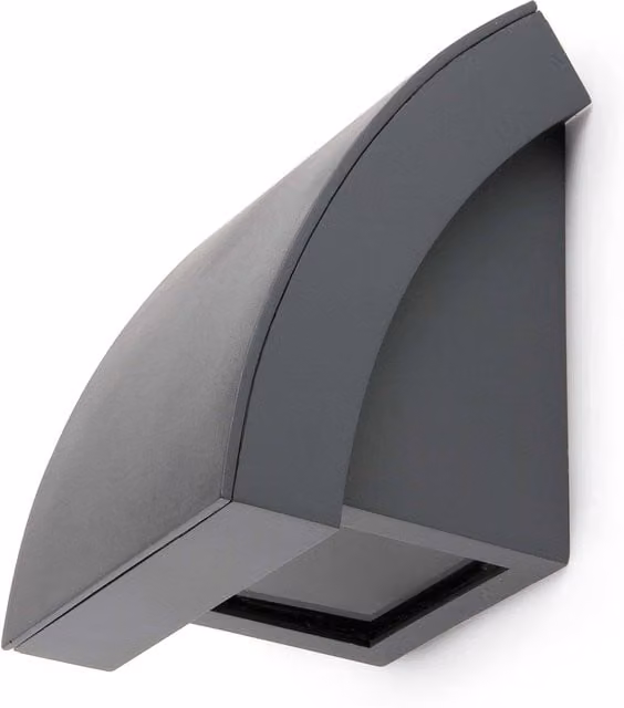 Netlighting Proa Modern Outdoor Wall Light in Dark Grey, IP44, GU10 – 1