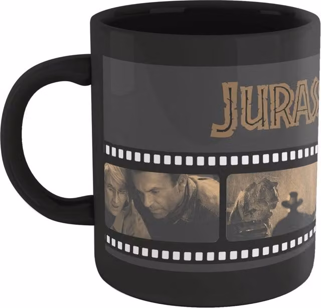 Official Jurassic Park Film Reel Ceramic Mug in Black