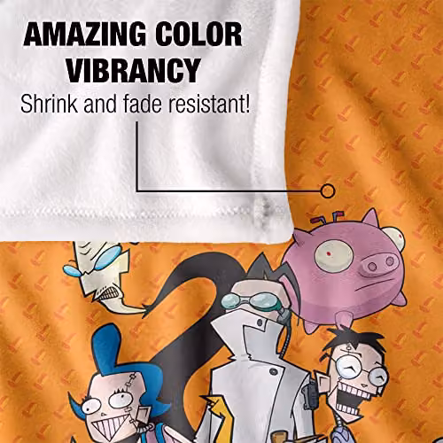 LOGOVISION Invader Zim Silky Touch Super Soft Fleece Throw Blanket in White, W/D/H: 152 x 127 cm – 3