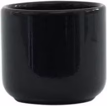 KDMD Hortus Havana Glossy Black Ceramic Pot, 5 Pack