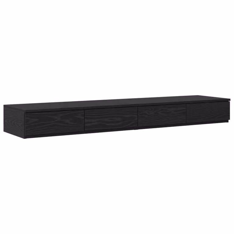 Berkfield Home Bed Drawers in Black, W/D/H: 140 x 36.5 x 16.5 cm