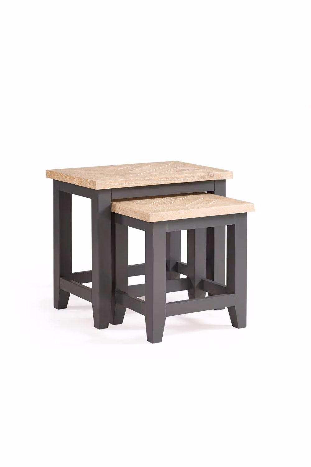 Julian Bowen Bordeaux Nest of Tables in Grey and Oak Wood – 3
