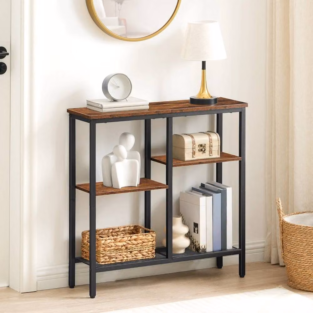 FORGEVIO Industrial Display Table in Brown, W/D/H: 75 x 22 x 76 cm – 2