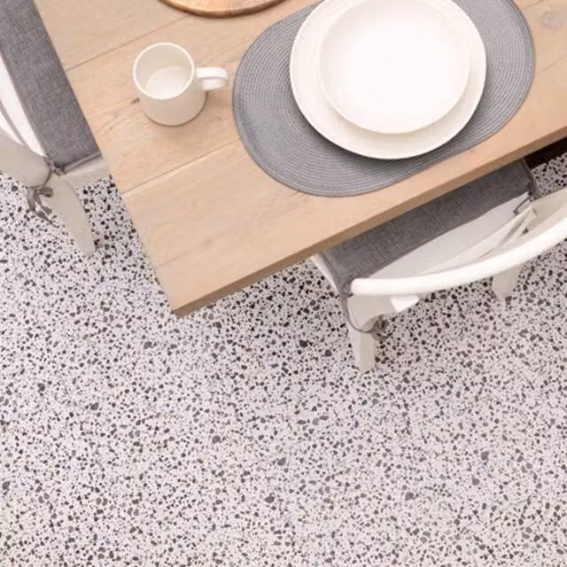D-C-Fix Terrazzo Self Adhesive Vinyl Floor Tiles, Multicolour, Pack of 11, W/D/H: 30.48 x 30.48 x 30.48 cm