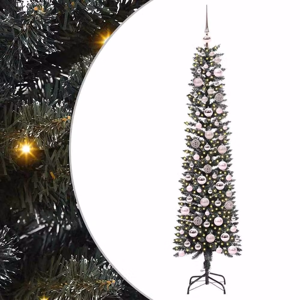 Berkfield Home Artificial Christmas Tree with Stand, Green, H 180 x W 50.5 x D 50.5 cm – 1
