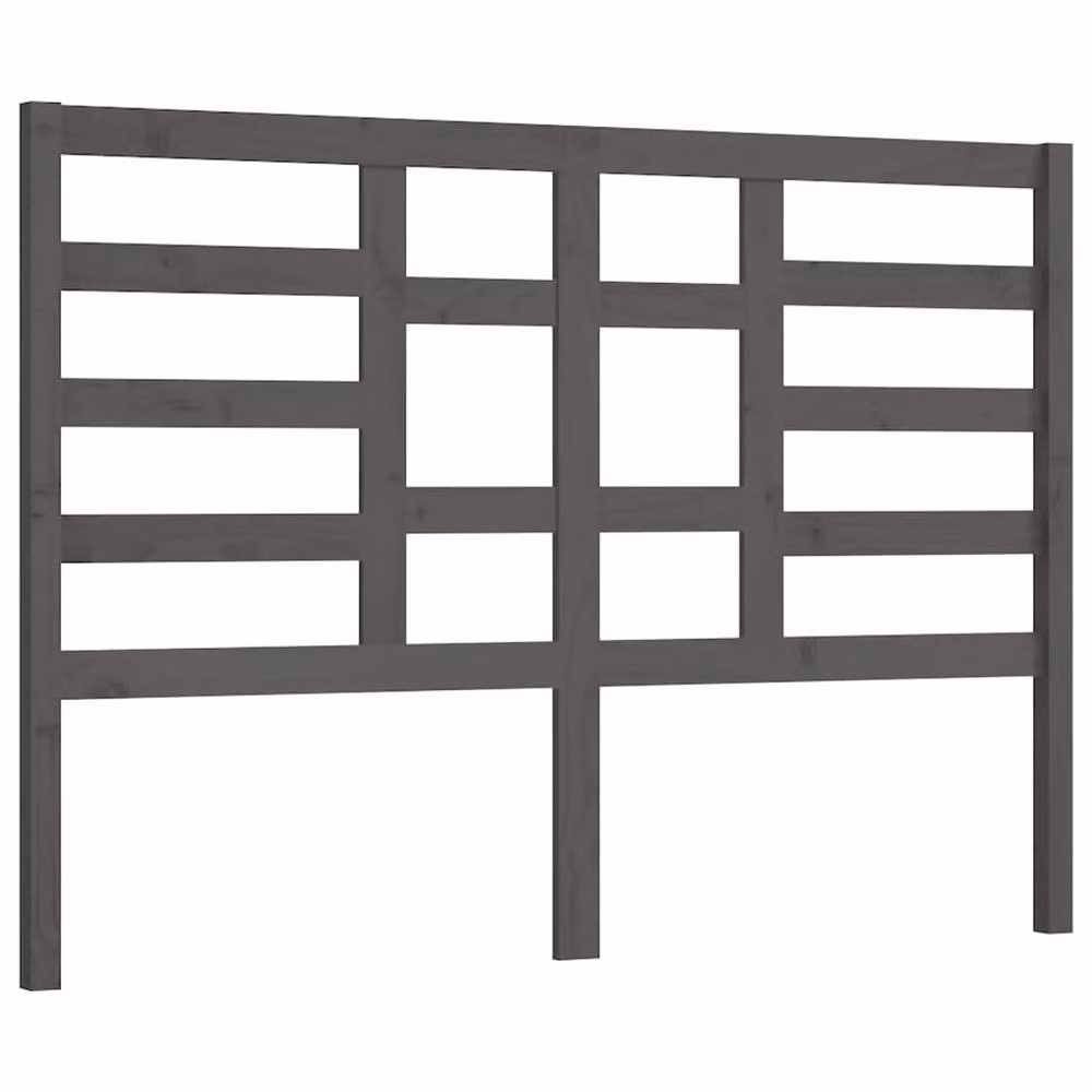 Berkfield Home Beautiful Grey Solid Pine Wood Bed Headboard W/D/H: 166 x 4 x 104 cm – 2