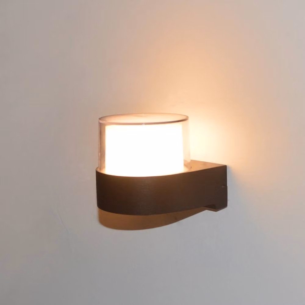 Netlighting Marti Round Modern Outdoor Wall Lamp in Black with Warm White LED and IP54 Rating – 2