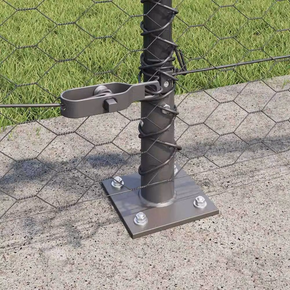 Berkfield Home Grey Steel Hexagon Fence, H: 0.4 m x L: 25 m – 4