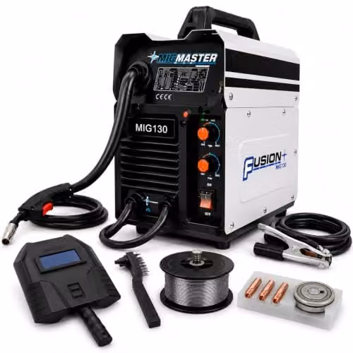Autojack 130A Gasless MIG Welder 240V in White – 1
