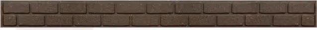 Primeur Brown Brick Rubber Edging, 2 Brick, Brown