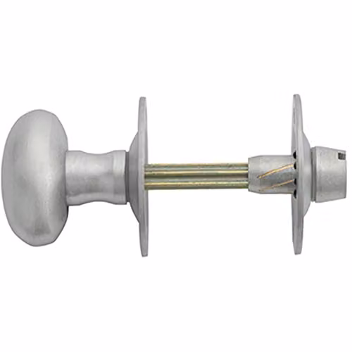 Loops Oval Thumbturn Lock with Coin Release Handle on 36mm Rose in Satin Chrome