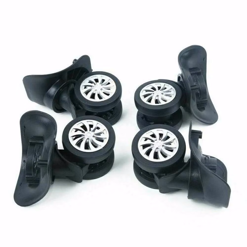 FLAVORA 4-Piece 360 Degree Swivel Luggage Replacement Wheels in Black, W/D/H: 10.2 x 5.2 x 1.02 cm – 3